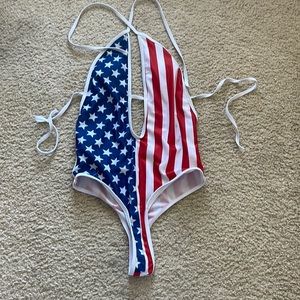American flag one-piece